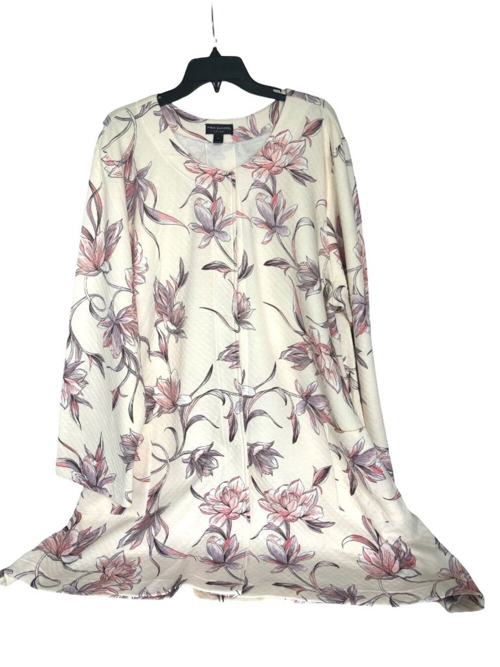 Miss Elaine Quilted Robe 3X Snap Front Long Sleeve Duster New